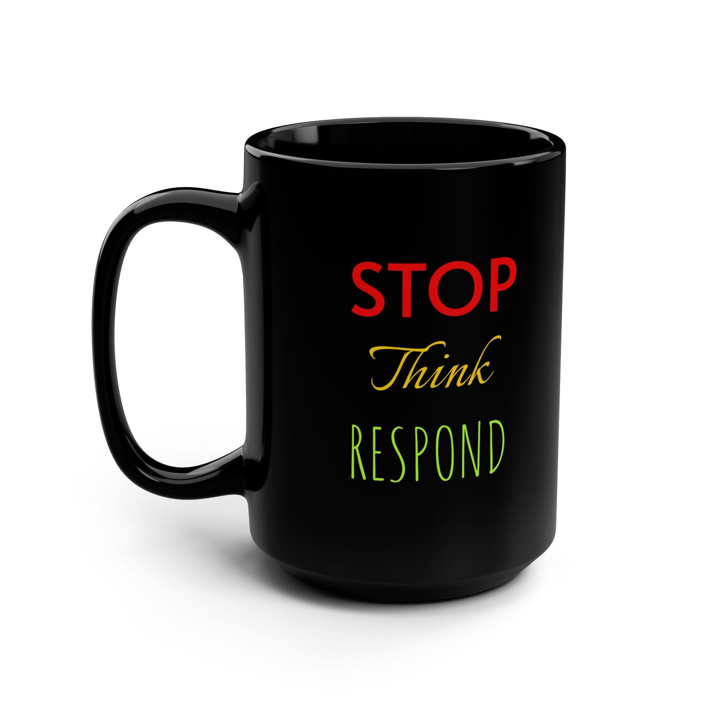 Christian inspirational Mug — James 1:19 Black 15oz Coffee Cup