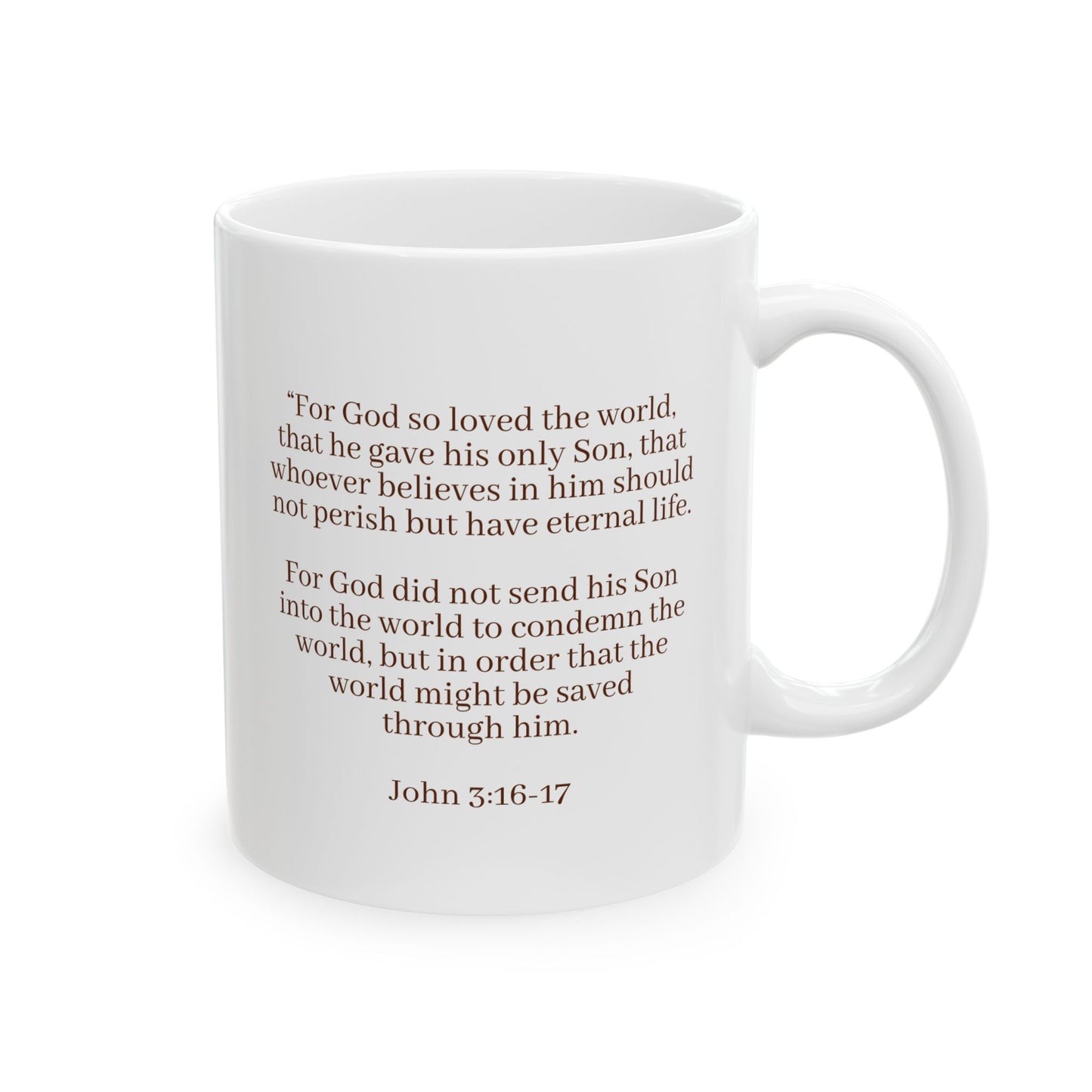 Through Jesus I'm Forgiven — Inspirational Scripture Ceramic Mug  (11oz, 15oz)